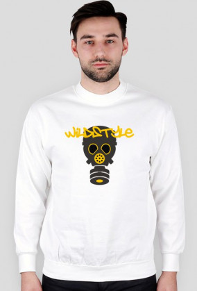 Bluza bez kaptura "Maska Gazowa" Męska -  czarna
