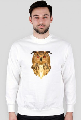 QTshop - SOWA owl bluza męska czarna i biała