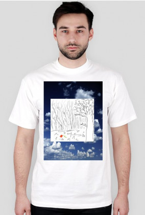 T-shirt męski - In the cloudy forest