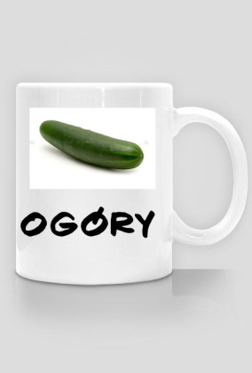 OGÓRY kubek biały