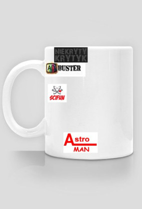 Biały kubek z oceną popularności