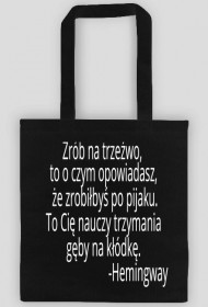 TORBA CZARNA JAK SMOŁA - ERNEST HEMINGWAY