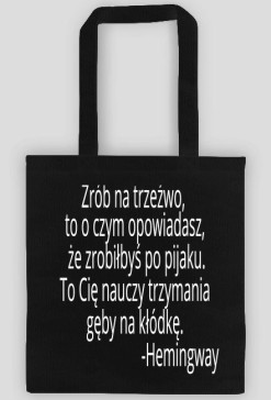 TORBA CZARNA JAK SMOŁA - ERNEST HEMINGWAY