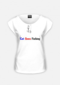 Koszulka dla kobiet "Cat Goes Fishing"