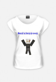 Koszulka dla kobiet "Minecraft od starości do nowości"