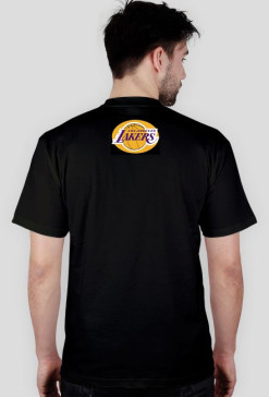 Lakers logo t-shirt czarny męski