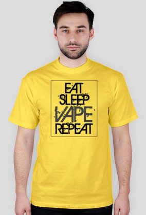 Koszulka EAT SLEEP VAPE REPEAT -BLACK RAMKA