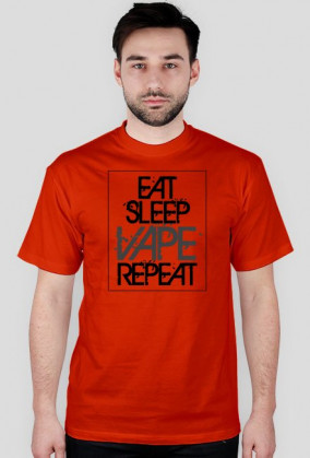 Koszulka EAT SLEEP VAPE REPEAT -BLACK RAMKA
