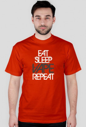 Koszulka EAT SLEEP VAPE REPEAT - COLOR BLACK AND WHITE T-SHIRT