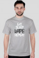 Koszulka EAT SLEEP VAPE REPEAT - COLOR BLACK AND WHITE T-SHIRT