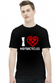 I love motorcycles - męska koszulka motocyklowa