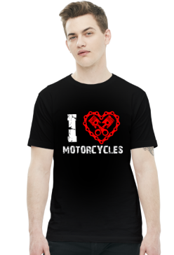I love motorcycles - męska koszulka motocyklowa
