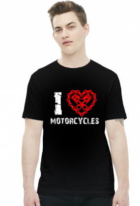 I love motorcycles - męska koszulka motocyklowa