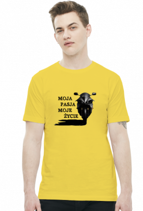 MOJA PASJA MOJE ŻYCIE - męska koszulka motocyklowa