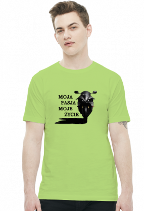 MOJA PASJA MOJE ŻYCIE - męska koszulka motocyklowa