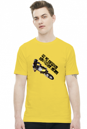 PO CO JEŹDZIĆ JAK MOŻNA LATAĆ - męska koszulka motocyklowa