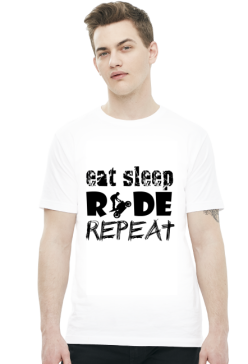 EAT SLEEP RIDE REPEAT - męska koszulka motocyklowa