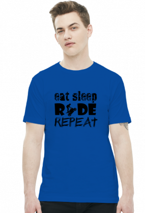 EAT SLEEP RIDE REPEAT - męska koszulka motocyklowa