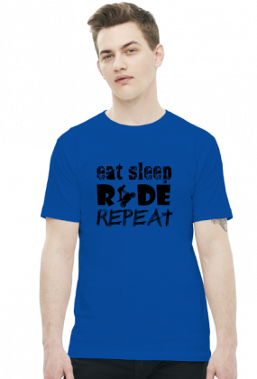 EAT SLEEP RIDE REPEAT - męska koszulka motocyklowa