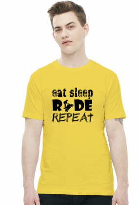 EAT SLEEP RIDE REPEAT - męska koszulka motocyklowa