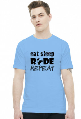 EAT SLEEP RIDE REPEAT - męska koszulka motocyklowa