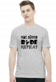 EAT SLEEP RIDE REPEAT - męska koszulka motocyklowa