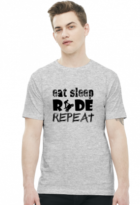 EAT SLEEP RIDE REPEAT - męska koszulka motocyklowa