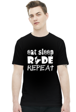 EAT SLEEP RIDE REPEAT - męska koszulka motocyklowa