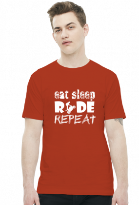 EAT SLEEP RIDE REPEAT - męska koszulka motocyklowa