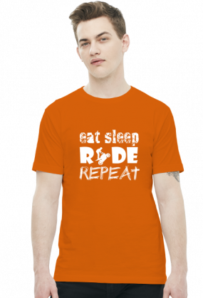 EAT SLEEP RIDE REPEAT - męska koszulka motocyklowa