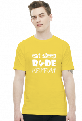 EAT SLEEP RIDE REPEAT - męska koszulka motocyklowa
