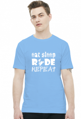 EAT SLEEP RIDE REPEAT - męska koszulka motocyklowa