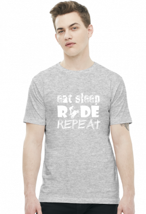 EAT SLEEP RIDE REPEAT - męska koszulka motocyklowa