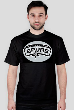 SanAntonioSpurs logo t-shirt czarny męski