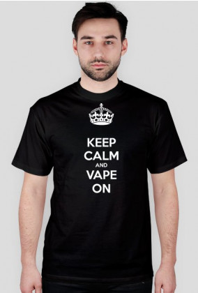 Keep Calm And Vape On. Bez chmurki - biały