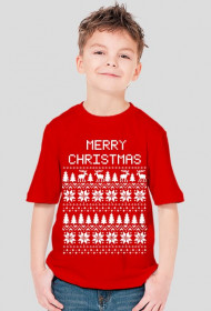 Koszulka dziecięca z nadrukiem "Merry christmas"