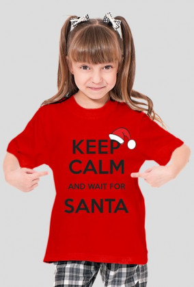 Koszulka dziecięca z nadrukiem "Keep calm santa"