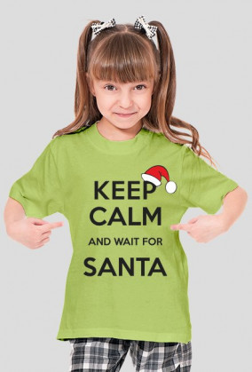 Koszulka dziecięca z nadrukiem "Keep calm santa"