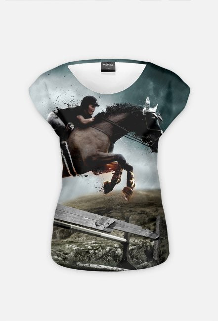 koń skoczek full print damska