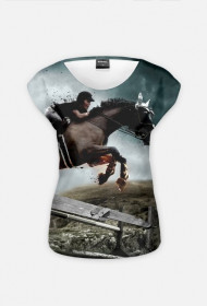 koń skoczek full print damska