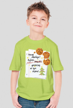 Koszulka dziecięca z nadrukiem "List do Mikołaja""