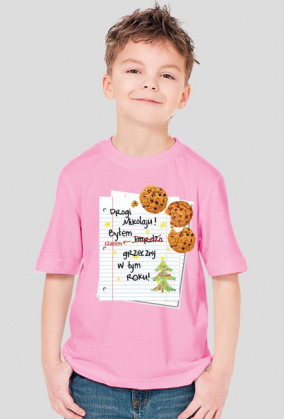 Koszulka dziecięca z nadrukiem "List do Mikołaja""