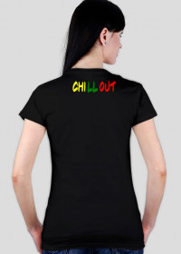 Czarna koszulka damska "CHILLOUT"
