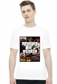 Motocykle są wszędzie GTA - męska koszulka motocyklowa