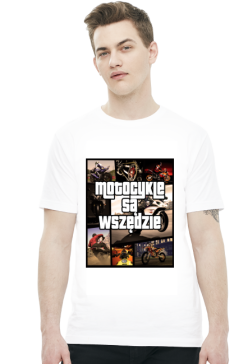 Motocykle są wszędzie GTA - męska koszulka motocyklowa