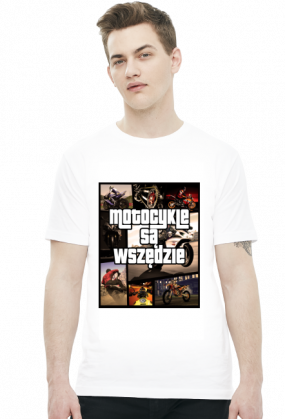 Motocykle są wszędzie GTA - męska koszulka motocyklowa