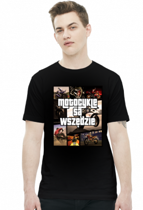 Motocykle są wszędzie GTA - męska koszulka motocyklowa