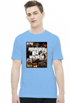 Motocykle są wszędzie GTA - męska koszulka motocyklowa