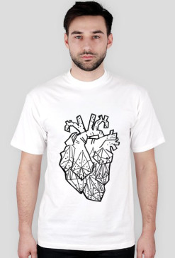 .crystal heart. tshirt (white)