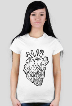 .crystal heart. tshirt (white)
